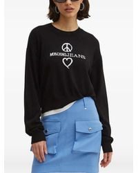Moschino - Heart-Detail Long-Sleeve Sweater - Lyst