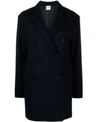 Aspesi - Double-Breasted Wool Coat - Lyst