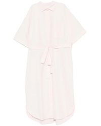 Casey Casey - Robe Ceinturée À Boutonnière Devant - Lyst