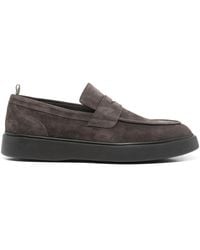 Officine Creative - Frame 001 Suede Penny Loafers - Lyst