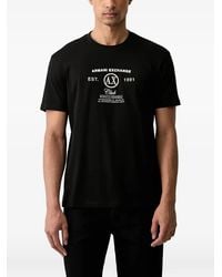ARMANI EXCHANGE - Logo-Embroidered T-Shirt - Lyst