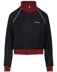 Miu Miu - Chaqueta a rayas diplomáticas - Lyst