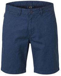 ARMANI EXCHANGE - Micro-Patterned Chino Shorts - Lyst