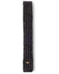 Prada - Wool And Mouliné Cashmere Scarf - Lyst