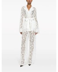 Dolce & Gabbana - Floral-Lace Long-Length Palazzo Pants - Lyst