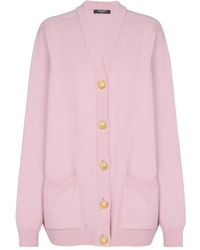 Balmain - Cardigan Boutonné À Col V - Lyst