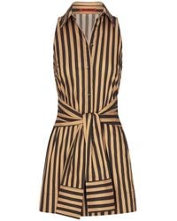 Simon Miller - Inna Striped Sleeveless Mini Shirt Dress - Lyst
