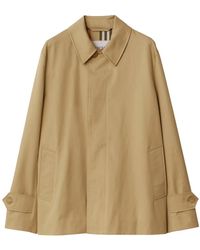 Burberry - Single-Breasted Cotton Car Coat - Lyst