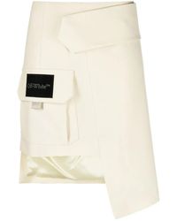 Off-White c/o Virgil Abloh - Asymmetric Wool Mini Skirt - Lyst