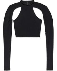 Purple Brand - Cut-Out Cropped Top - Lyst