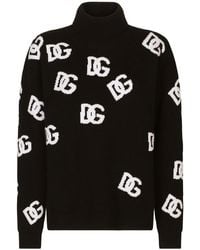 Dolce & Gabbana - Trui Van Scheerwol Met Logoprint - Lyst