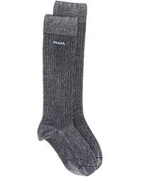 Prada Socken mit Logo - Schwarz