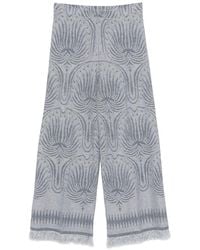 Circus Hotel - Patterned Frayed Trousers - Lyst