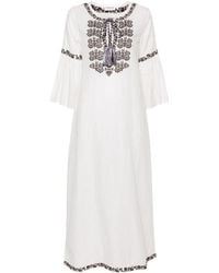 P.A.R.O.S.H. - Ciclone Floral-embroidered Maxi Dress - Lyst