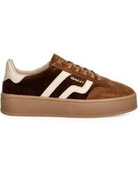GANT - Suede Panelled Sneakers - Lyst