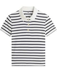Tommy Hilfiger - Striped Short-Sleeve Polo Top - Lyst