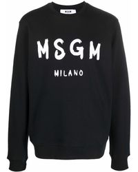 MSGM - Crew Neck Sweatshirt - Lyst