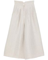 Dusan - Herringbone-Pattern Pleated Trousers - Lyst