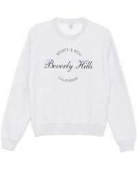 Sporty & Rich - Beverly Hills Logo-Print Hoodie - Lyst
