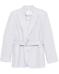 Zimmermann - Belted Single-Breasted Blazer - Lyst