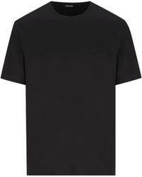 ZEGNA - Logo-Embroidered T-Shirt - Lyst