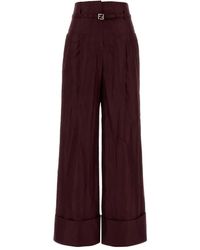 Fendi - Belted Trousers - Lyst