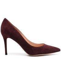 Gianvito Rossi - 90mm Pointed-toe Suede Pumps - Lyst