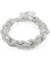 Emanuele Bicocchi - Zilveren Armband Met Touw - Lyst
