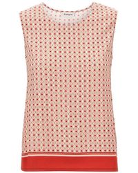Kangra - Micro-Print Sleeveless Top - Lyst