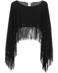DE SANTIS - Sequin-Embellished Fringed Cape - Lyst