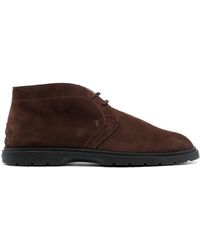 Tod's - Desert Suede Boots Shoes - Lyst