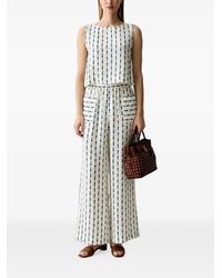 Benetton - Fish-Striped Palazzo Pants - Lyst
