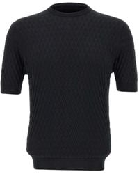 FILIPPO DE LAURENTIIS - Katoenen Crêpe T-Shirt - Lyst