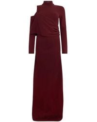 Alberta Ferretti - One-Shoulder Draped Maxi Dress - Lyst