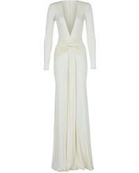 The New Arrivals Ilkyaz Ozel - Knot-Detail Long-Sleeve Maxi Dress - Lyst