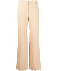 Alberta Ferretti - High-Waisted Straight-Leg Trousers - Lyst