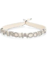 Marc Jacobs - Crystal-Embellished Logo-Plaque Bracelet - Lyst