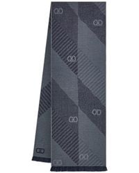 Ferragamo - Wool Scarf With Chevron-Motif - Lyst