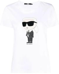 Karl Lagerfeld - T-Shirt Ikon - Lyst