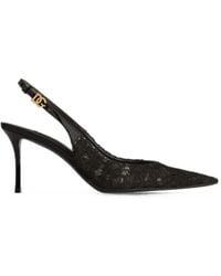 Dolce & Gabbana - Lace Slingback Pumps - Lyst