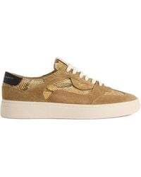 Giuseppe Zanotti - Reptile-Print Leather Sneakers - Lyst