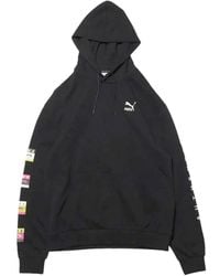 PUMA - Hooded Logo-Detail Hoodie - Lyst