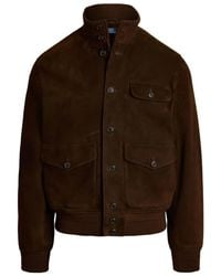 Polo Ralph Lauren - Button-Up Suede Jacket - Lyst