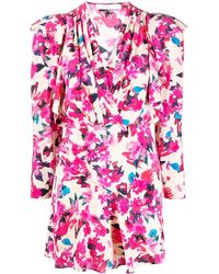IRO - Floral-Print Gathered Minidress - Lyst