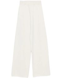 Lorena Antoniazzi - Fine-Knit Wide-Leg Trousers - Lyst
