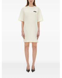 MSGM - Minikleid Mit Logo-Patch - Lyst