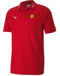 PUMA - Polo con logo estampado de x Scuderia Ferrari - Lyst
