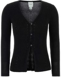 Calvin Klein - Cardigan En Maille Nervurée À Col V - Lyst