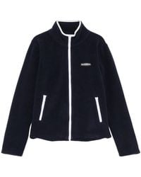 Sporty & Rich - Ezia Logo-Embroidered Fleece Sweatshirt - Lyst