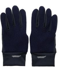 Undercover - Ribbed-Knit Panelled Gloves - Lyst